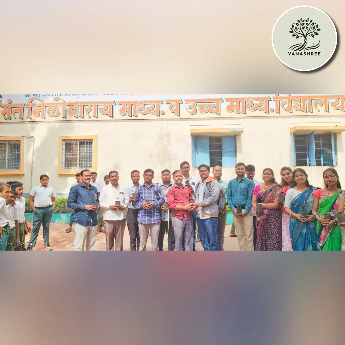 Celebration of successful plantation drive milestone