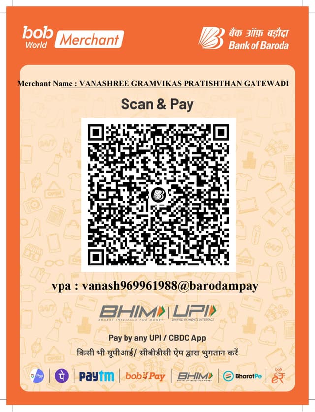 Vanashree Gramvikas Pratishthan UPI QR Code — Bank of Baroda